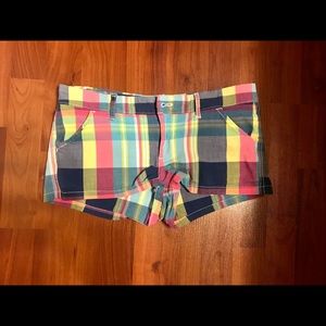 Hollister size 3 plaid shorts